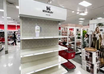 Listings for Stanley tumblers are still attracting dozens of bids on eBay for hundreds of dollars