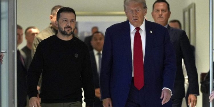 Trump meets Ukraine’s Zelenskyy at Trump Tower, says Russia’s war must end with ‘fair deal’
