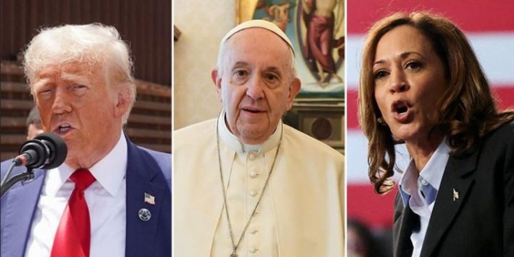 Pope Francis urges Catholic voters to ‘choose the lesser evil’ between Trump and Harris