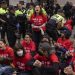 Protesters stage sit-in outside New York Stock Exchange to spotlight Gaza attacks