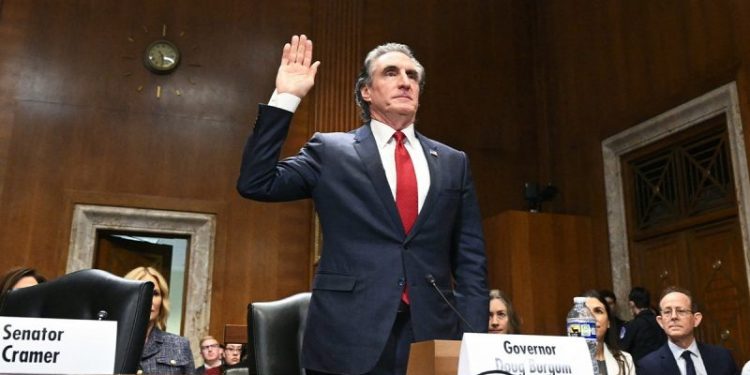 Burgum grilled on environmental issues targeted by Trump during confirmation hearing: ‘Drill, baby, drill’