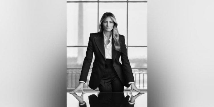 First lady Melania Trump’s new official portrait revealed
