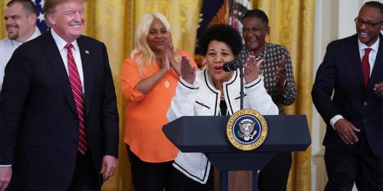 Trump appoints Alice Marie Johnson ‘pardon czar’ during Black History Month event at White House