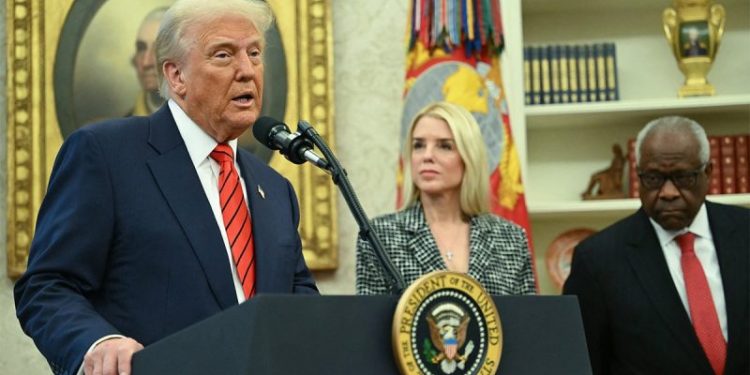 Bondi sworn in as attorney general with mission to end ‘weaponization’ of Justice Department