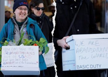 USAID workers send message to Trump on boxes while leaving office for last time