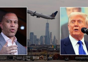 Hakeem Jeffries blames Trump for Newark Airport chaos, accuses White House of ‘breaking the FAA’