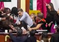 Mexican lawmakers filmed pulling hair and shoving each other during heated Congress floor debate