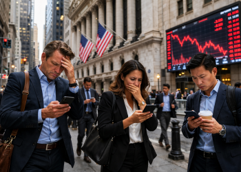 US markets open lower on Thursday, Dow Jones down almost 300 points